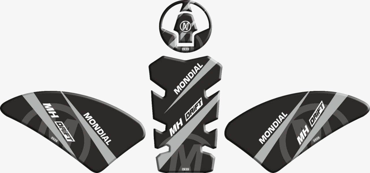Mondial Drift 125 L Tank Pad Siyah Gri