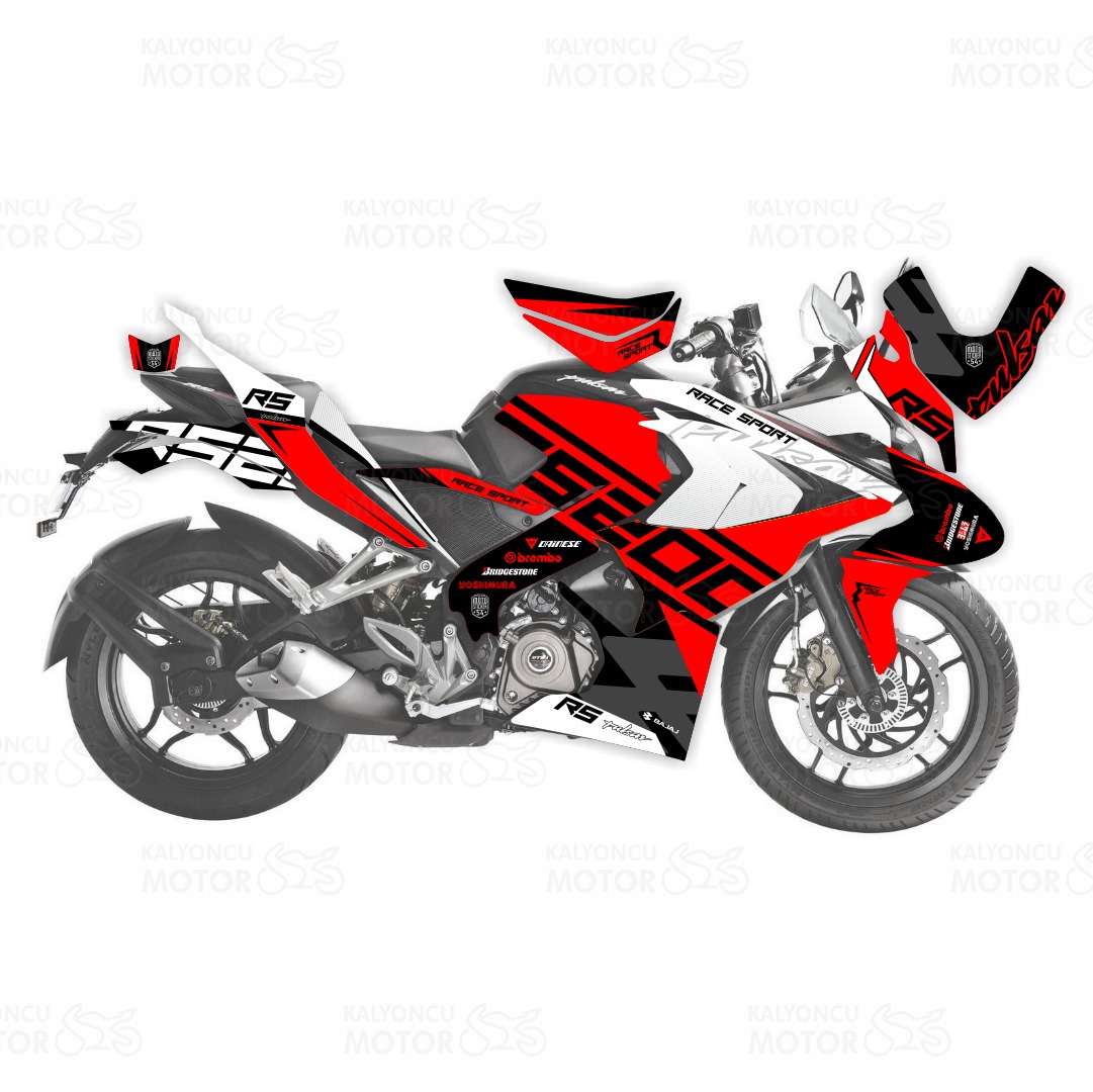 Bajaj Pulsar RS 200 Race Sport Design Sticker Set