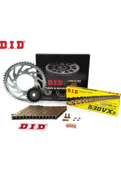 DID Dıd Zincir Dişli Seti Kawasakı Zzr / ZX-14R (1400 Cc) (2011-2020) / Zincir : DID-530VX3 (GOLD)-118 / Dişli: Jt (17T) - Sunstar (41T) DID Dıd Zincir Dişli Seti Kawasakı Zzr / ZX-14R (1400 Cc) (2011-2020) / Zincir : DID-530VX3 (GOLD)-118 / Dişli: Jt (17T) - Sunstar (41T)