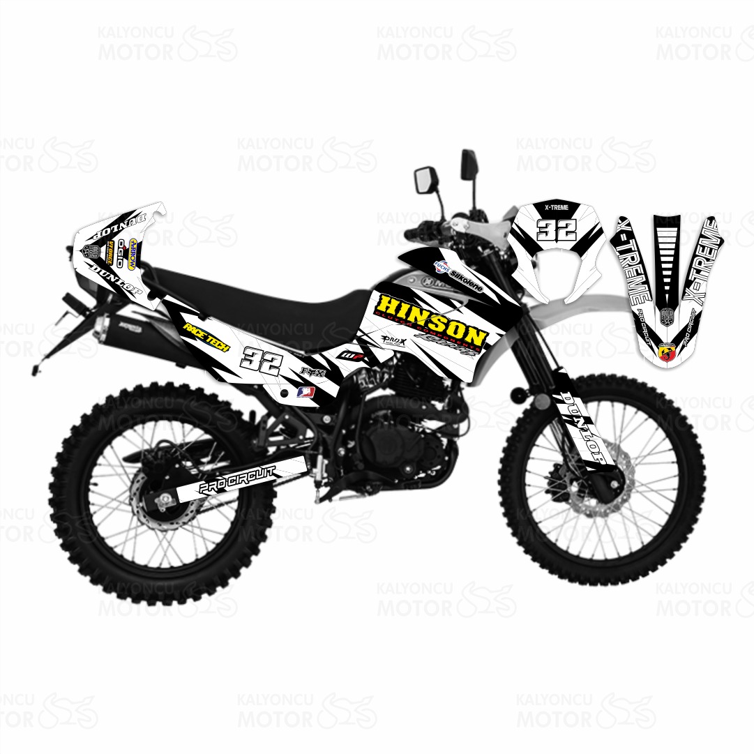 Mondial X-Treme Max 150 Hinson Design Beyaz Sticker Set Mondial X-Treme Max 150 Hinson Design Beyaz Sticker Set