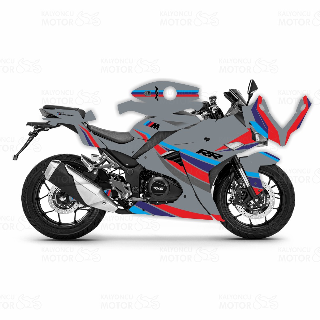 RKS R 250 M Power Design Motosiklet Sticker Set Nardo Gri RKS R 250 M Power Design Motosiklet Sticker Set Nardo Gri