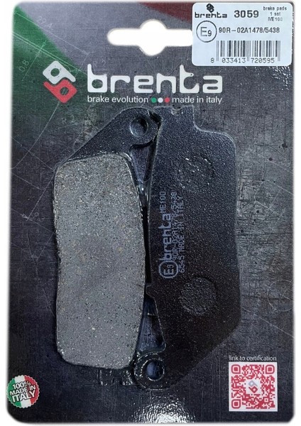 Brenta Kawasaki Z 800 Ön Fren Balata Brenta (Made In Italy)