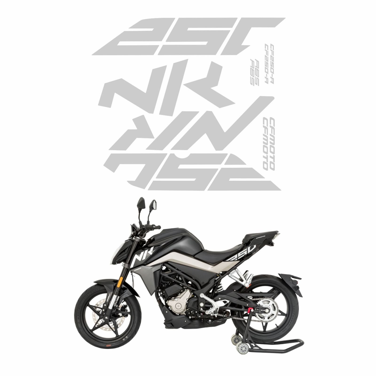CF Moto 250 NK Etiket Takımı Reflektörlü Gri CF Moto 250 NK Etiket Takımı Reflektörlü Gri