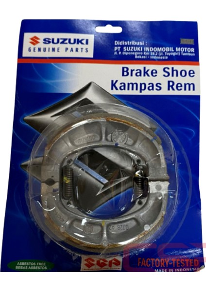 Suzuki Adress 110 Arka Fren Balatası Suzuki Adress 110 Arka Fren Balatası