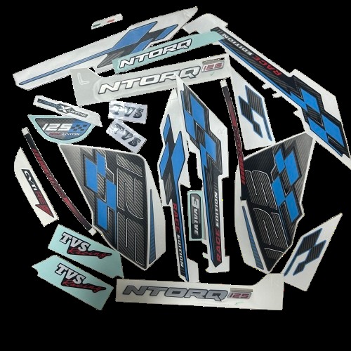Tvs Ntorq 125 Arma Sticker Amblem Yazı Seti Mavi Orijinal
