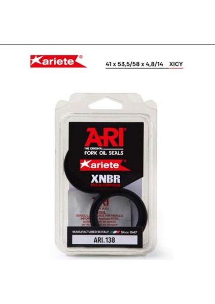 Ariete Arıete Kawasakı Er-6f / Er-6n Abs Ön Amortisör Toz Keçesi (06/16) ARI.138 41X53,5/58X4,8/14 Toz Keçesi
