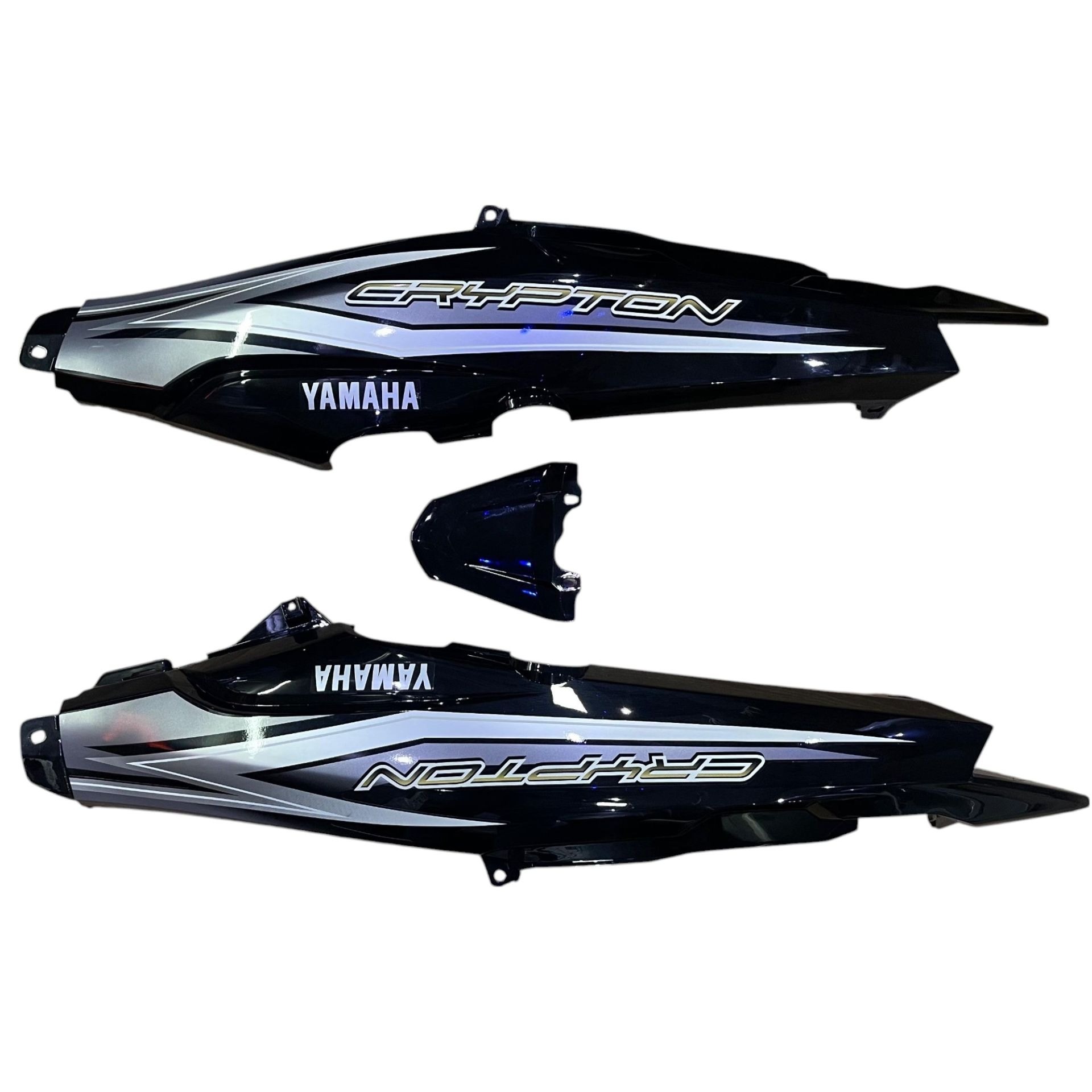 Yamaha Crypton C8 Sele Altı Yan Kapak Grenajı Takım Siyah
