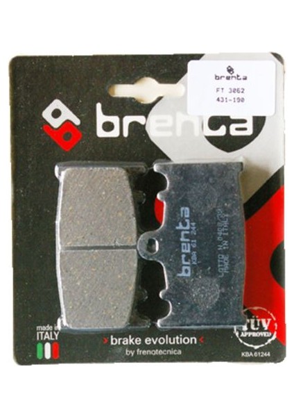 Brenta Kawasaki ZZR 600 Disk Fren Balata Ön (1990-2007)