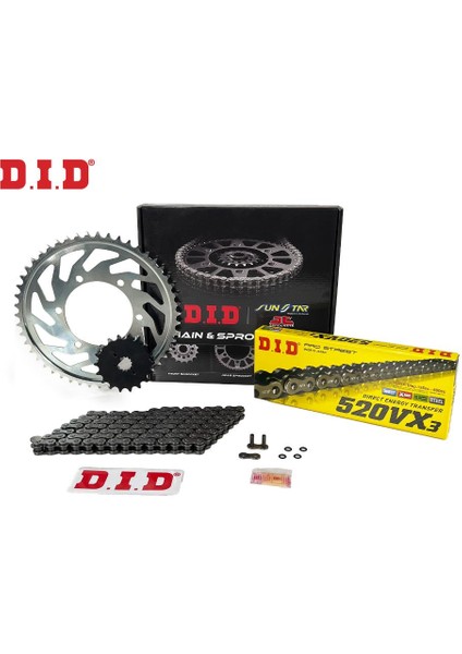 DID DID-Jt 2006-2007 Kawasaki Kle 500 Uyumlu Zincir Dişli Set Çelik Renk