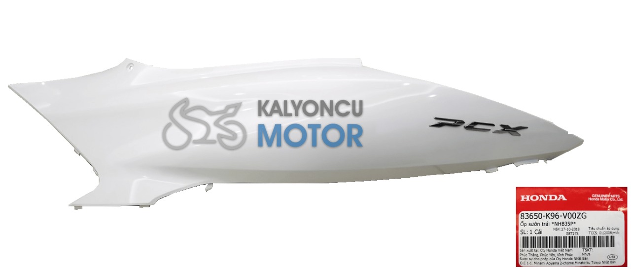 Honda PCX 125 Sol Arka Kapak Beyaz 2018-2020 Honda PCX 125 Sol Arka Kapak Beyaz 2018-2020