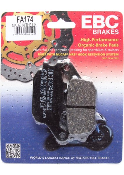 Ebc Fren Balatası Organik FA174 2022-2023 Kawasaki Z 650 Rs Uyuml
