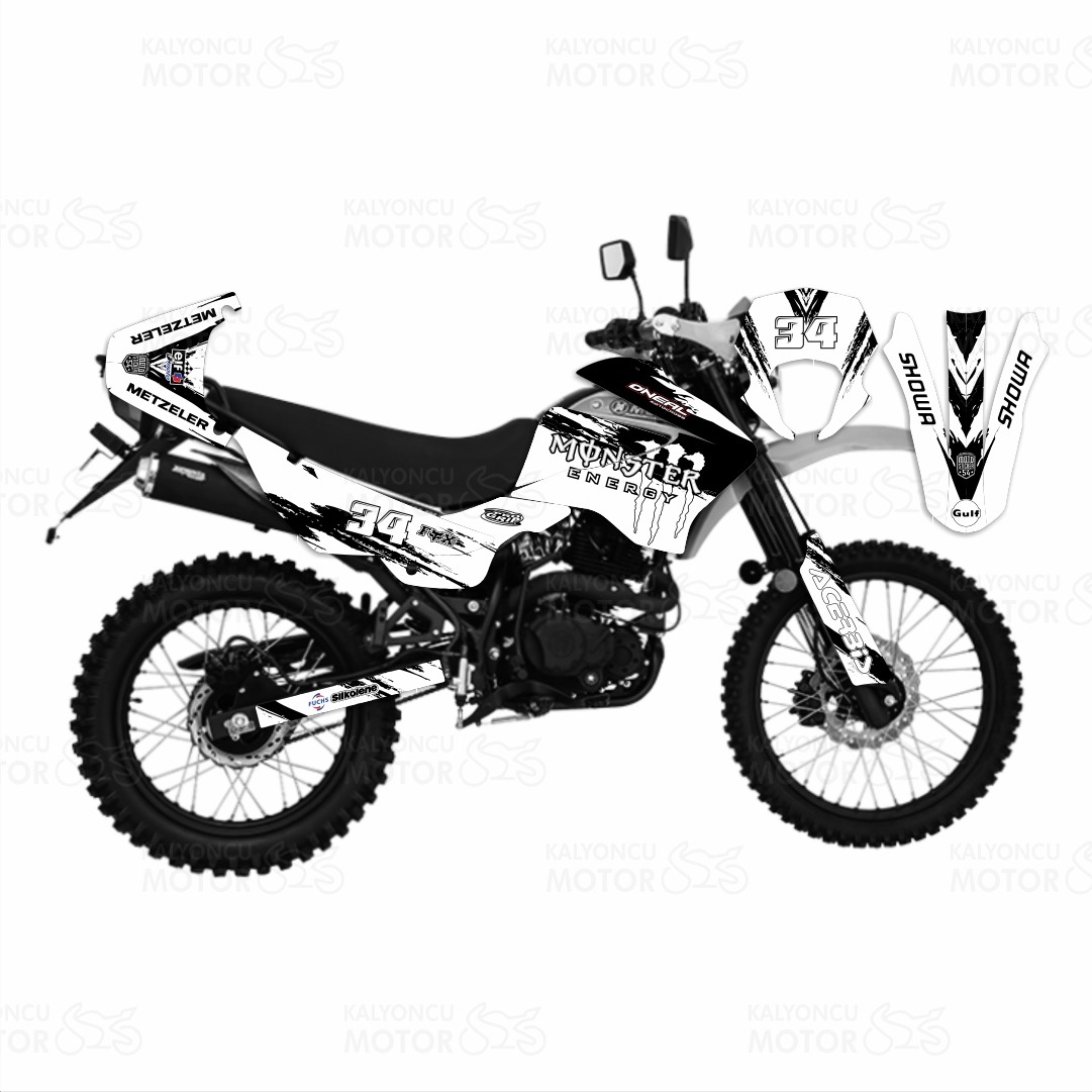 Mondial X-Treme Max 150 Monster Energy Desing Sticker Set Beyaz Mondial X-Treme Max 150 Monster Energy Desing Sticker Set Beyaz