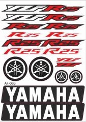 Yamaha YZF R25 Sticker Seti Kırmızı A4 Yamaha YZF R25 Sticker Seti Kırmızı A4