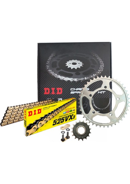 DID Dıd Kawasaki Z 1000 Zincir Dişli Seti (2010-2013) X-Ringli Zincir (Gold Renk)