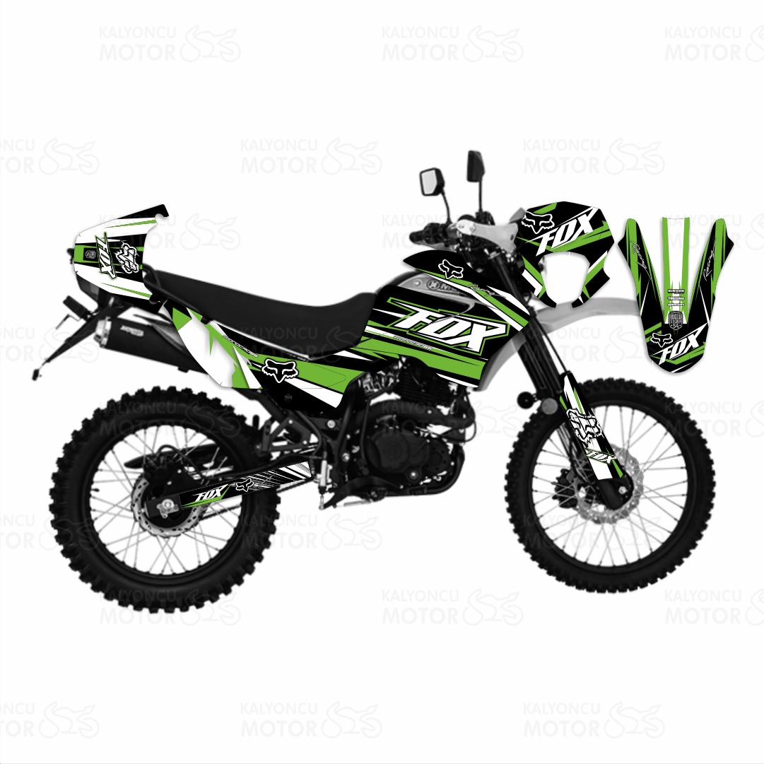 Mondial X-Treme Max 200 i Fox Design Sticker Set Yeşil-Beyaz Mondial X-Treme Max 200 i Fox Design Sticker Set Yeşil-Beyaz