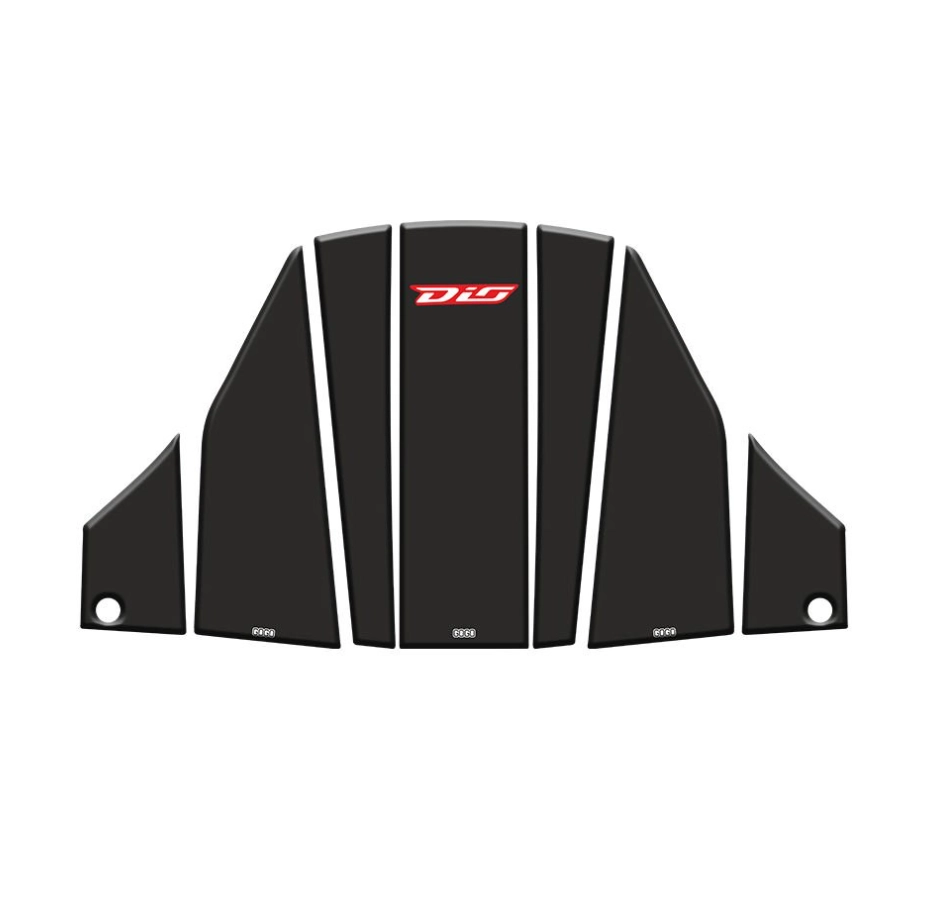 Honda Dio 110 Tank Pad 7 Parça Siyah-Kırmızı Honda Dio 110 Tank Pad 7 Parça Siyah-Kırmızı