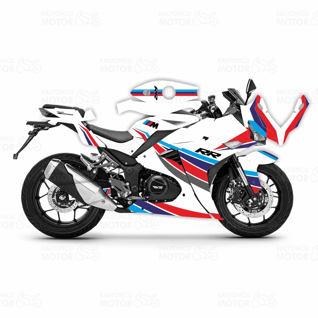RKS R250 M Power Design Motosiklet Sticker Set Beyaz RKS R250 M Power Design Motosiklet Sticker Set Beyaz