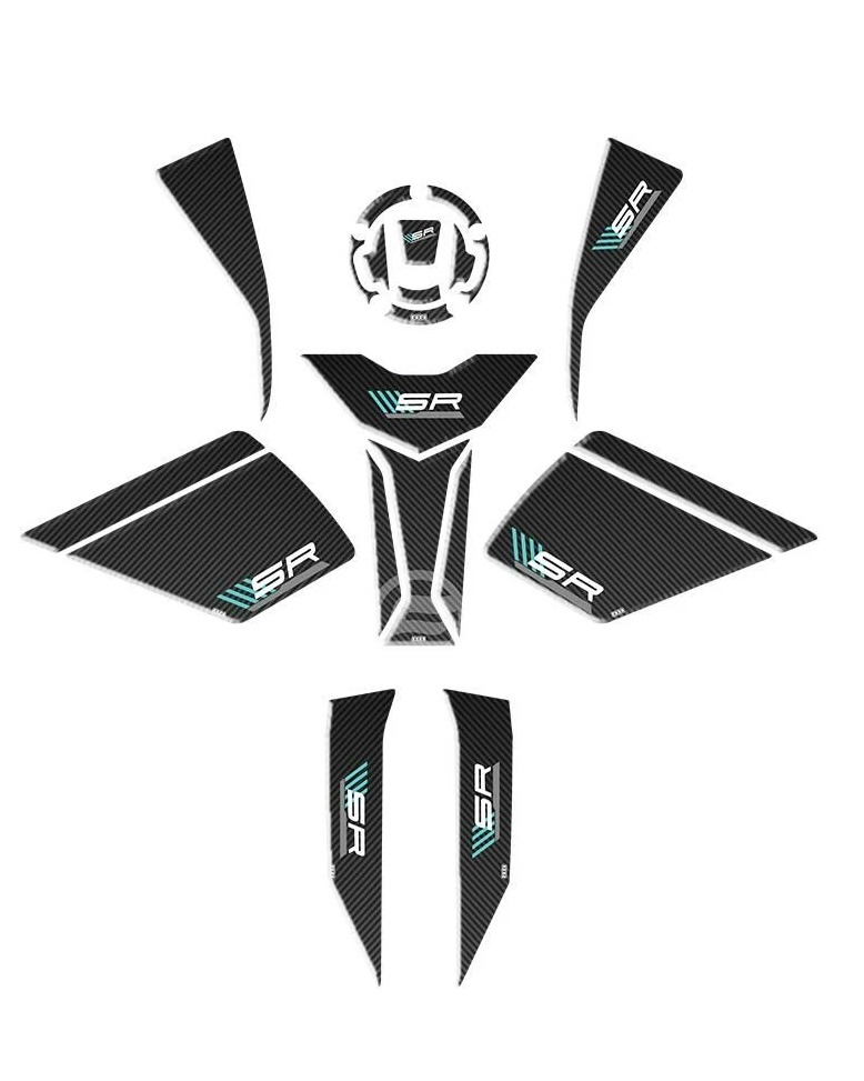 CF Moto 450 SR Tank Pad Turkuaz Full Set 001 CF Moto 450 SR Tank Pad Turkuaz Full Set 001