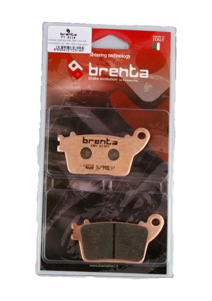 Brenta Kawasaki ZX-10 R NINJA Disk Sinter Metal Fren Balata Arka (2011-2016)