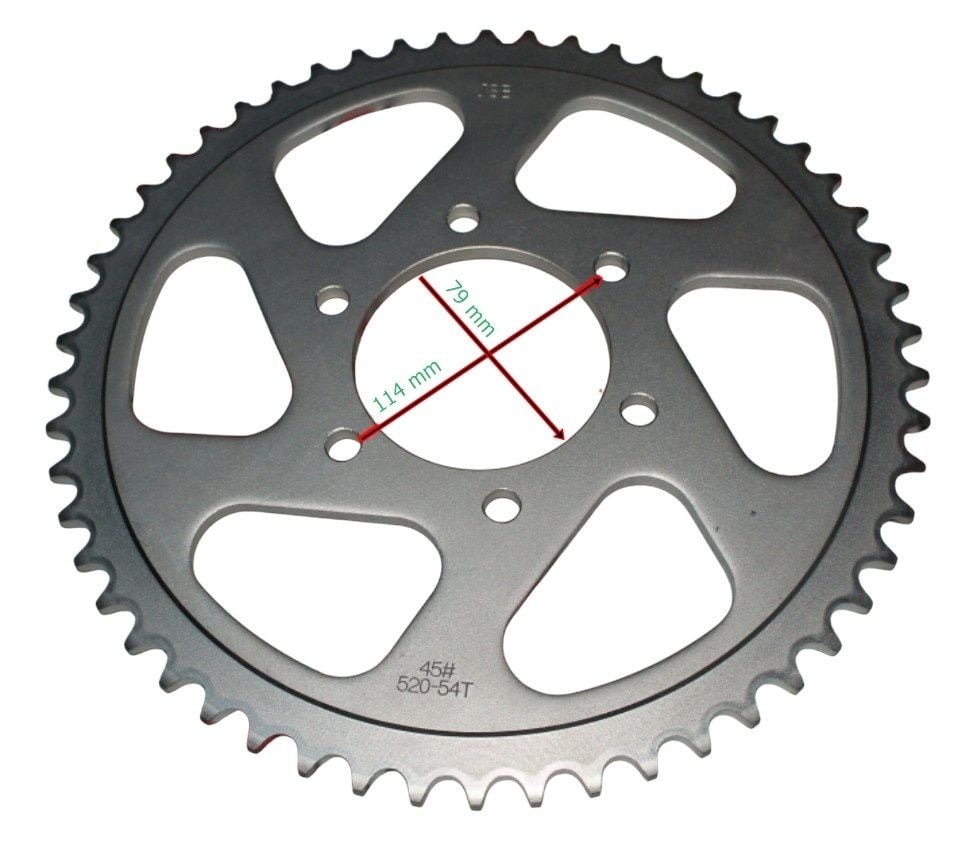 Cf Moto NK 400 Arka Zincir Dişlisi 520*54T Cf Moto NK 400 Arka Zincir Dişlisi 520*54T