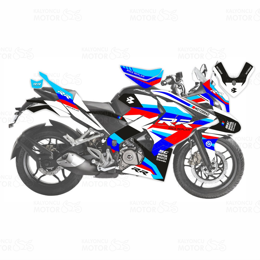 Bajaj Pulsar RS 200 Race RR Sticker Set Bajaj Pulsar RS 200 Race RR Sticker Set