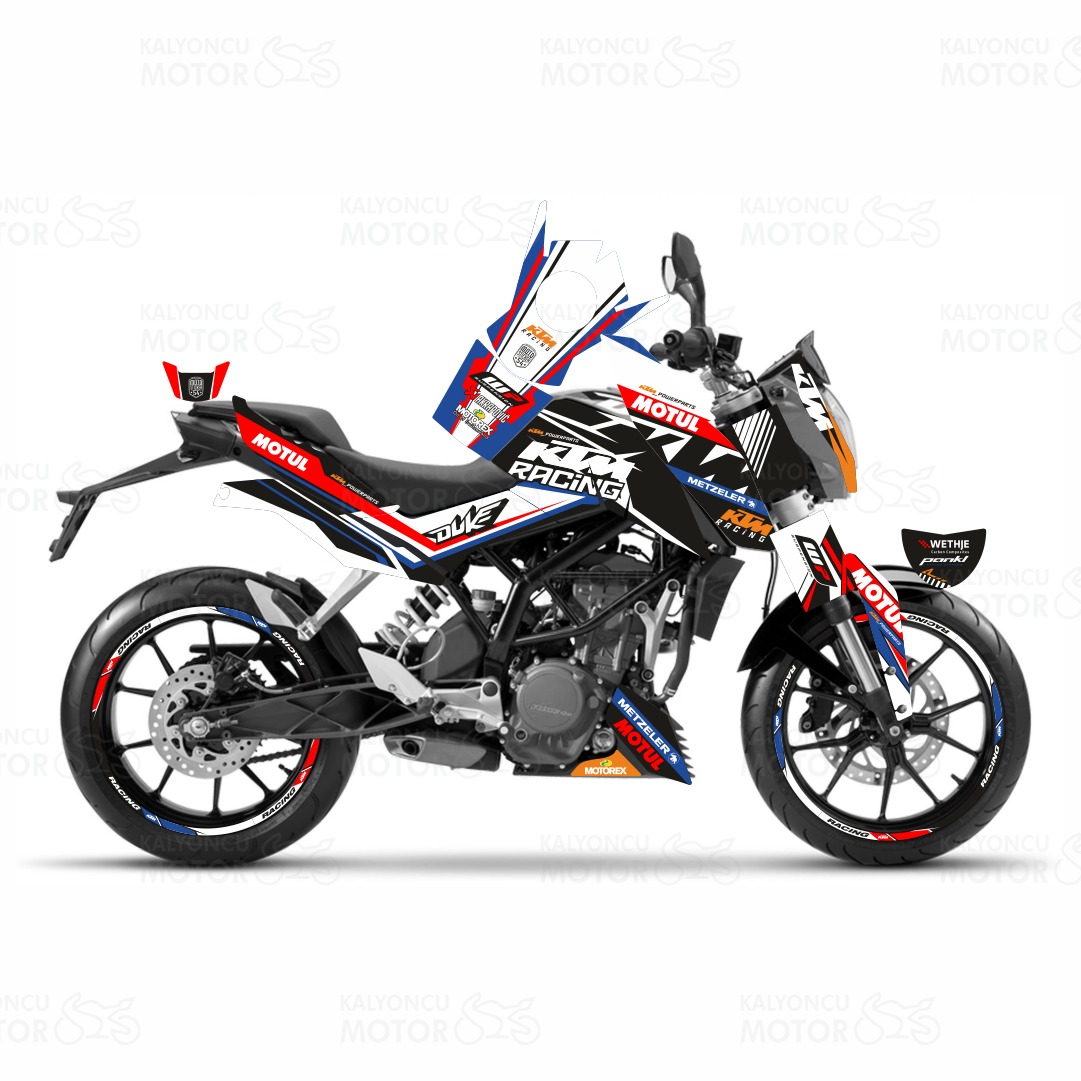 KTM Duke 250 Racing Design Sticker Set (2011-2016) KTM Duke 250 Racing Design Sticker Set (2011-2016)