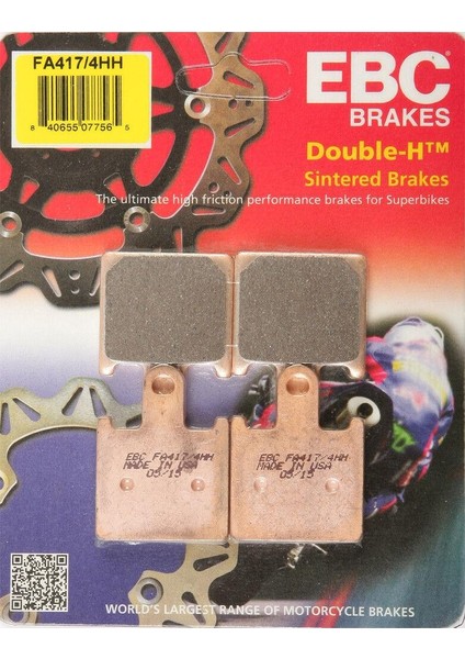 Ebc FA417/4HH 2011-2012 Kawasaki Z 750 R Uyumlu Ön Fren Balatası Sinterli Balata