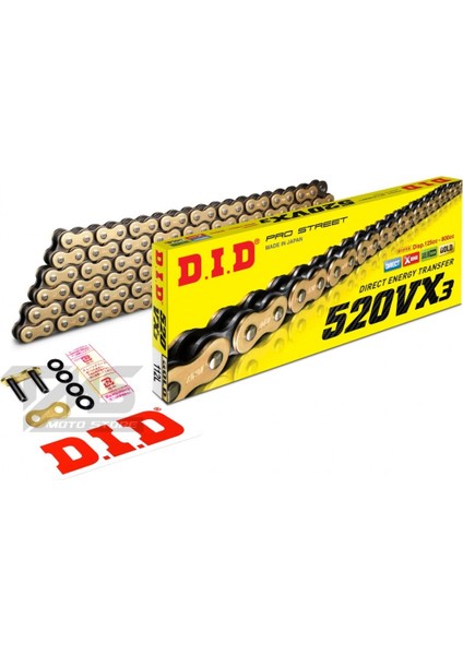 DID Dıd Gold Zincir 520-108L Vx3 X-RING1991-1996 Kawasaki Kle 500 DID Dıd Gold Zincir 520-108L Vx3 X-RING1991-1996 Kawasaki Kle 500