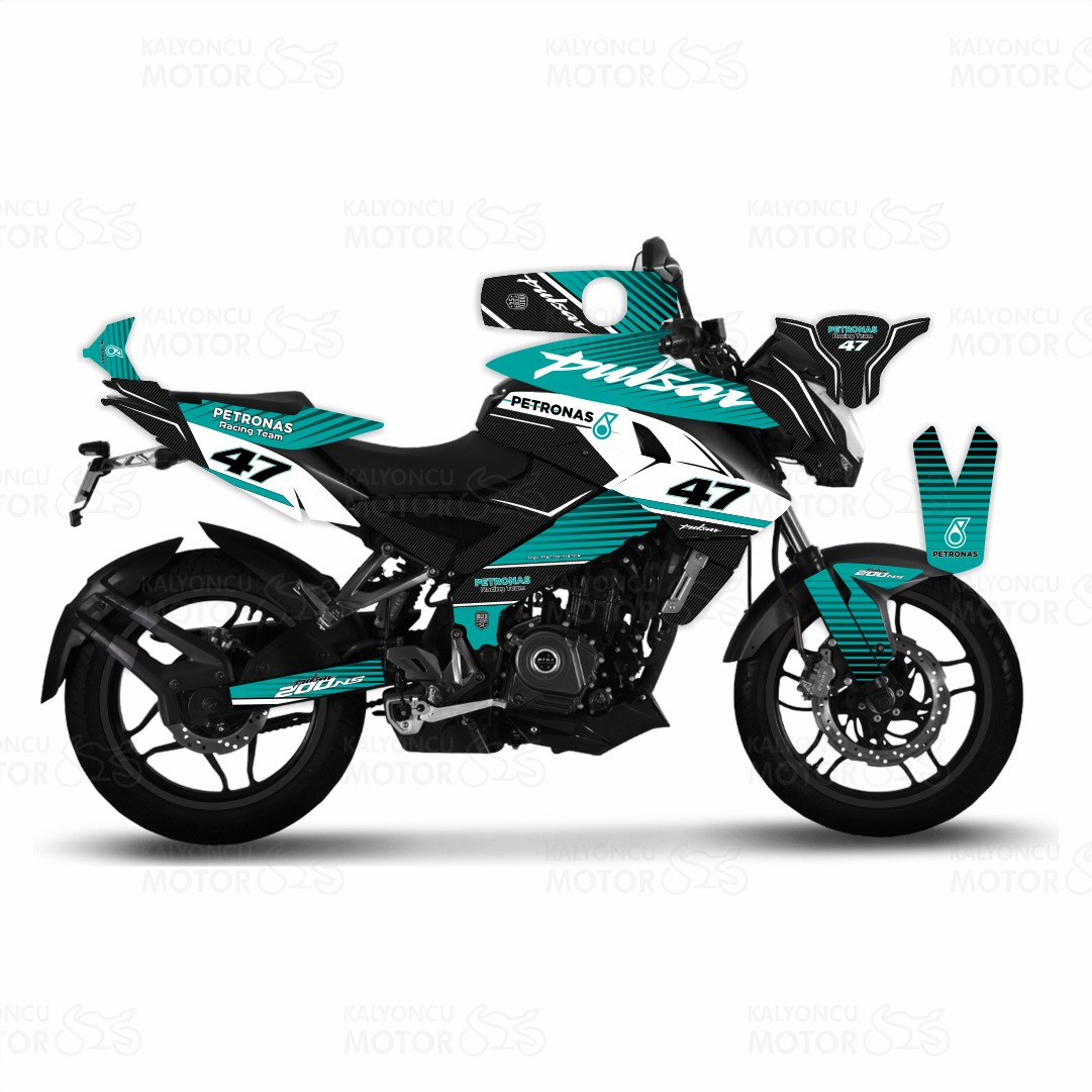 Bajaj Pulsar NS200 Petronas Design Turkuaz Beyaz Bajaj Pulsar NS200 Petronas Design Turkuaz Beyaz
