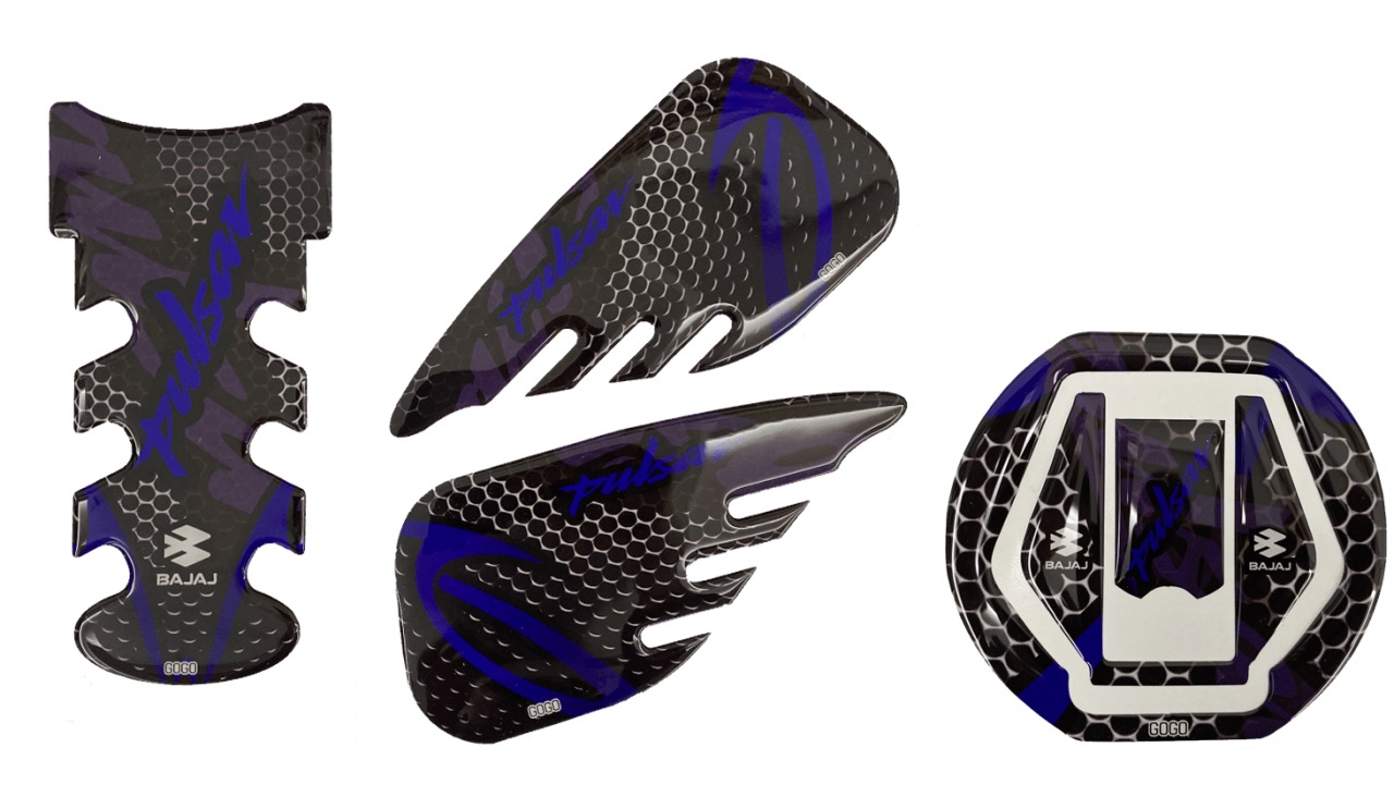 Bajaj Pulsar 200 NS Tank Pad + Yan Pad Seti Mavi