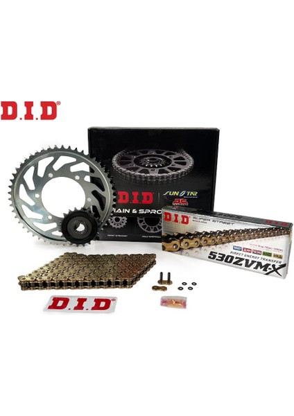 DID Zvm-X-Jt 2011-2021 Kawasaki Zzr 1400 Abs Uyumlu Zincir Dişli Set Gold (Sarı) Renk