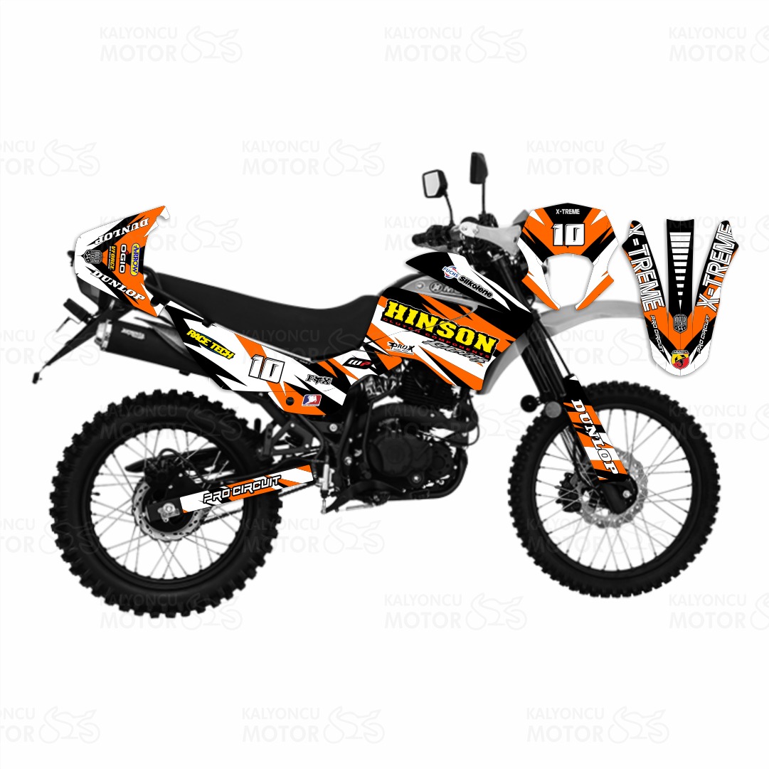 Mondial X-Treme Max 200 Hinson Design Turuncu Sticker Set Mondial X-Treme Max 200 Hinson Design Turuncu Sticker Set