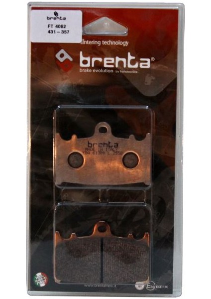 Brenta Kawasaki ZZR 1100 Disk Sinter Metal Fren Balata Ön (1990-2001)