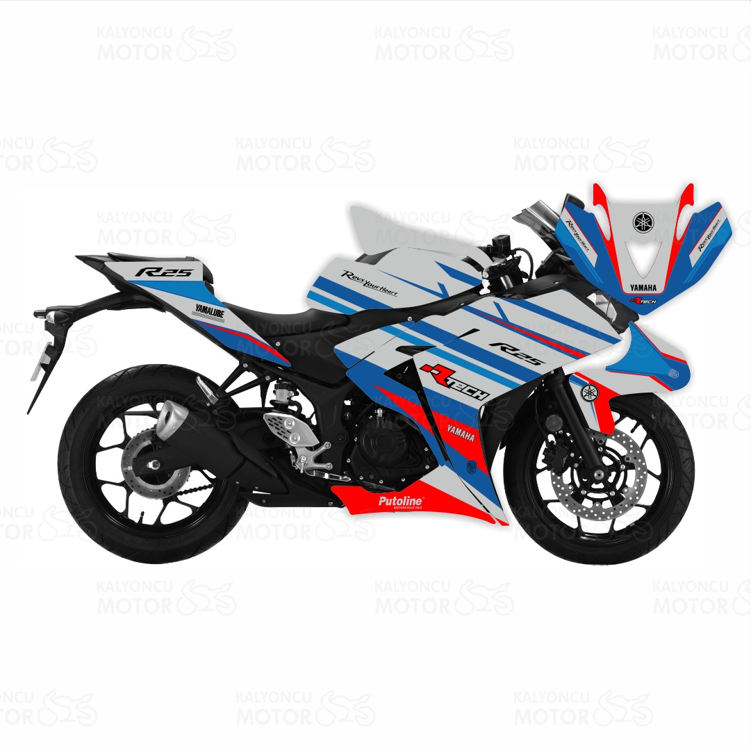 Yamaha YZF R25 R Tech Design Sticker Set Yamaha YZF R25 R Tech Design Sticker Set