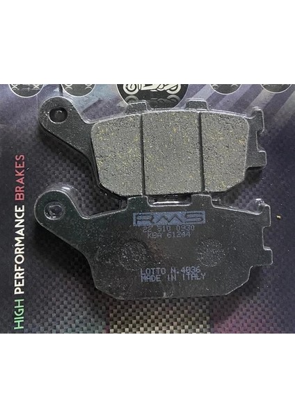 Suzuki Suzukı Gsr 750 Arka Fren Organik 1 Takım Balata Rms