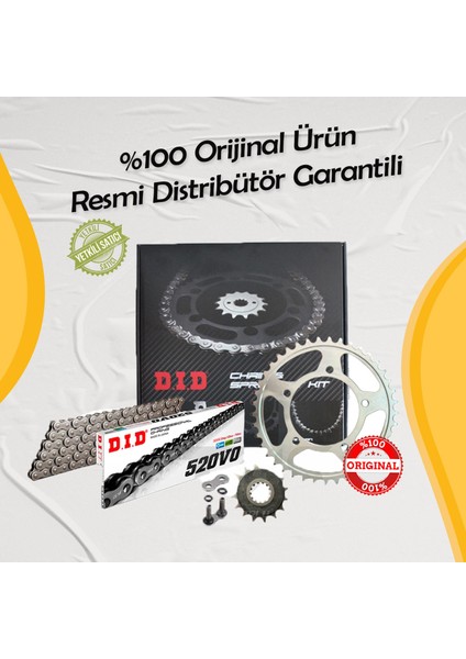 DID KAWASAKİ Z 800 ZİNCİR DİŞLİ SETİ (2012-2016) O-RİNGLİ ZİNCİR (ÇELİK RENK)