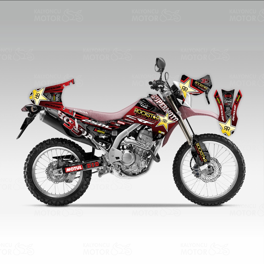 Honda CRF 250 L Rockstar Desing Sticker Set No:35 Honda CRF 250 L Rockstar Desing Sticker Set No:35