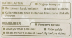 Honda Titan Yakıt Deposu Üstü Hatırlatma Etiketi Honda Titan Yakıt Deposu Üstü Hatırlatma Etiketi