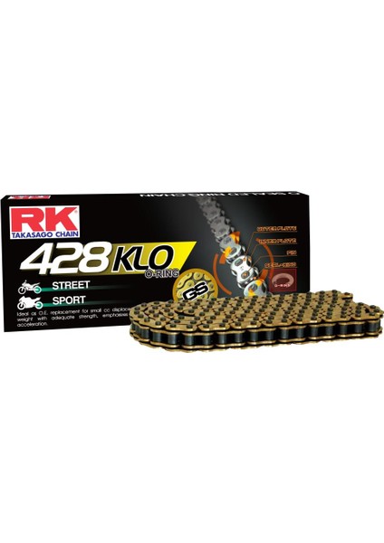 RK Kawasaki KLX 125 D-TRACKER Zincir Gs 428 Klo 122L (2010-2013)