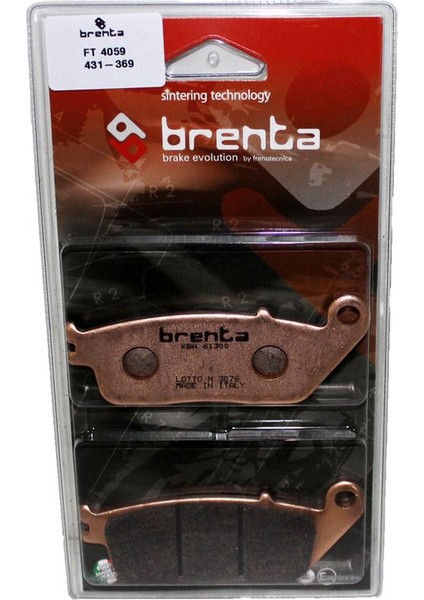 Brenta Kawasaki KLE 650 VERSYS Disk Sinter Metal Fren Balata Ön (2015-2016)