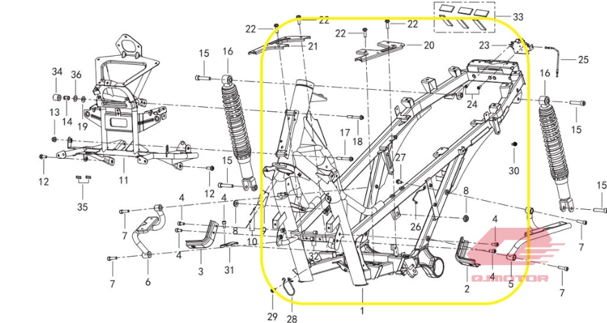 QJ FORTRESS MOTOR ŞASESİ QJ FORTRESS MOTOR ŞASESİ